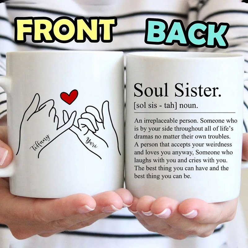 Soul Sister Definition Personalized Mug, Soul Sister Gift, Gift for Soul Sister, Best Friend Gift, BFF Birthday Gift, Bestie Mug.jpg