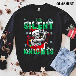 official christmas run 5k silent knights holiday team running outfit t-shirt - olashirt