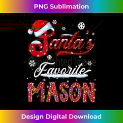 santa's favorite mason family matching group christmas tank - urban sublimation png design - spark your artistic genius