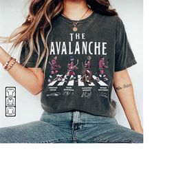 avalanche walking abbey road signatures ice hockey shirt, jonathan drouin, valeri nichushkin, georgiev, mackinnon, color