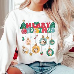 mickey and friends christmas shirt, all disney characters christmas shirt, disney christmas shirts, christmas crew tshir