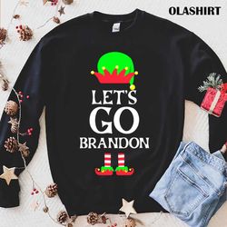 official lets go brandon christmas elf political meme impeach biden t-shirt - olashirt