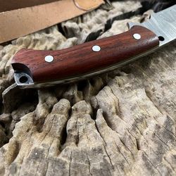 Custom Handmade Damascus Steel Blade Machete Knife - Hunting Knife - Camping