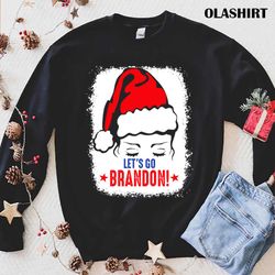 new lets go brandon christmas eve holiday santa t-shirt - olashirt