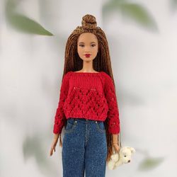 Barbie doll clothes 6 COLORS sweater