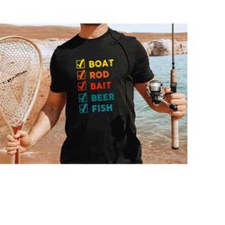 mens fishing t shirt, funny fishing shirt, fishing graphic tee, fisherman gifts, present for fisherman, fishing checklis