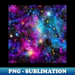 Beautiful Colourful Cosmos Galaxy Pattern - High-Resolution PNG Sublimation File - Perfect for Personalization