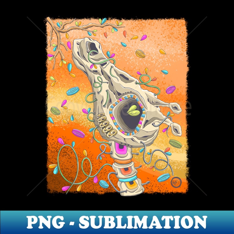 UW-20231115-8582_Giraffe Skull Head -Dia De Los Muertos - Colorful Giraffe - Wild Life 9659.jpg