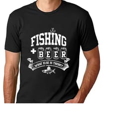 mens beer fishing t shirt, humor angling shirt, punny gag meme fisherman shirt, joke fishing gifts, fishing and beer, wh