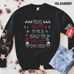 new funny christmas xmas pajamas pjs women men couples christmas t-shirt - olashirt