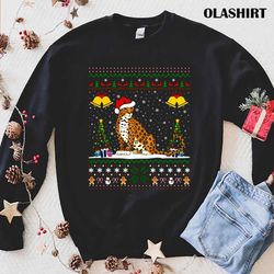 New Jaguar Xmas Santa Hat Ugly Christmas Shirt , Trending Shirt - Olashirt