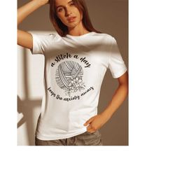a stitch a day keeps the anxiety away tshirt, funny crochet tee shirt, knitting crafter tshirt gifts for her, crocheter