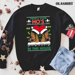 new cardi b megan thee stallion wap theres some in this house christmas shirt - olashirt