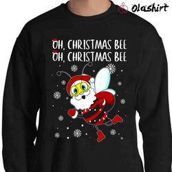 new oh christmas bee shirt, funny bee santa shirt - olashirt