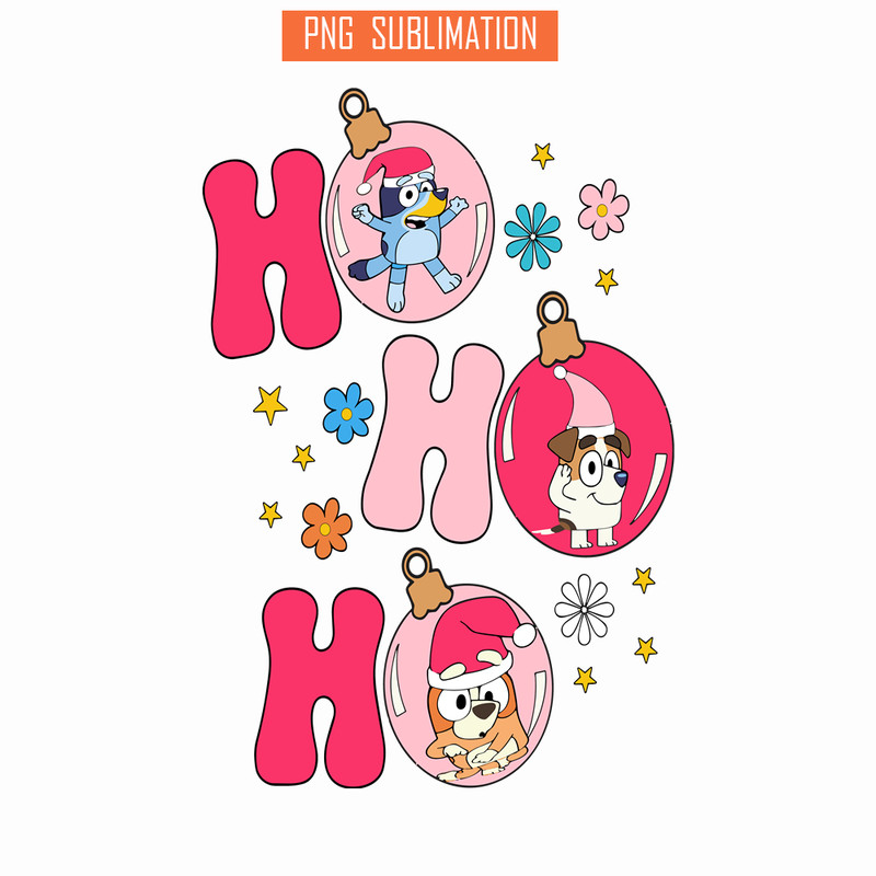 CRM13112324-Ho Ho Ho Blueys PNG, Christmas Balls PNG, Bluey Characters PNG.png