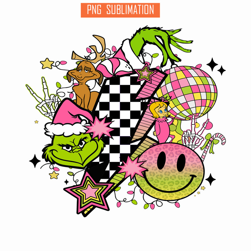 CRM13112335-Grinch And Disco Christmas PNG, Disco Era PNG, Christmas Vibes PNG.png