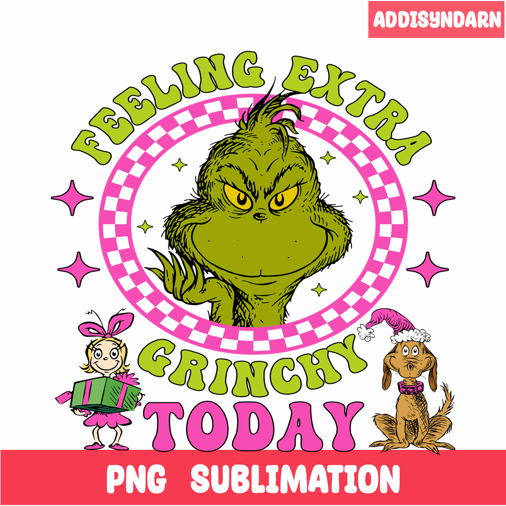 CRM13112357-Feeling Extra Grinchy Today SVG PNG DXF EPS JPG, Grinchmas SVG, Grinch SVG.png