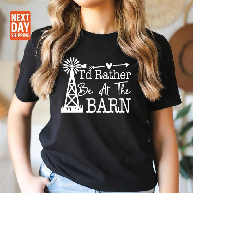 MR-15112023192930-horse-shirt-id-rather-be-at-the-barn-horse-gift-horse-image-1.jpg