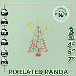 retro christmas tree embroidery design, christmas tree hunting embroidery design, instant download