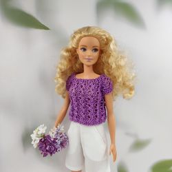 Barbie doll clothes 6 COLORS top