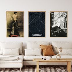 chrome hearts poster, chrome hearts set of 3 posters, streetwear poster, wall decor, chrome hearts prints, aesthetic pos