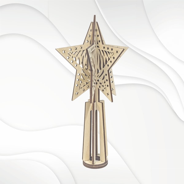 Christmas Tree Topper, project laser cut. Svg dxf vector des | Inspire ...