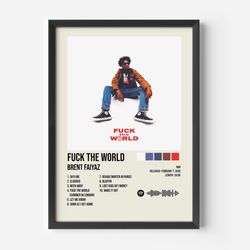 brent faiyaz canvas fuck the world brent faiyaz playlist album cover canvas album cover wall art premium canvass a5a4a3a