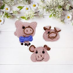 Pig magnets farm animals, magnets kitchen decor, magnetic board accessory, pig lover gift, kitchen magnet organic toy