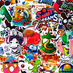 50 PCS Vivid Emotions Sticker Pack, Funny Children Stickers, Cartoon Anime Stickers, School Lifestyle Laptop Decals