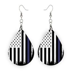 Police - Back the Blue - Thin Blue Line - Earrings - Police Earrings - Police Officer