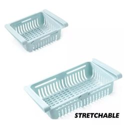 Maximize Your Fridge Space with Stretchable fridge organizer basket adjustable space saver storage basket