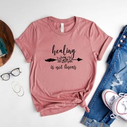 healing is not linear shirt, mental health awareness week shirt, inspirational shirt, self love shirt, thoughts shirt, g