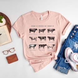 home is where my herd is shirt, country shirt, cow shirt, ranch t-shirt, cute farm tee, graphic cowhide shirt, gift for