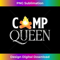 Retro Camp Queen- Funny Campfire Outdoor Adventurers W - Eco-Friendly Sublimation PNG Download - Access the Spectrum of Sublimation Artistry