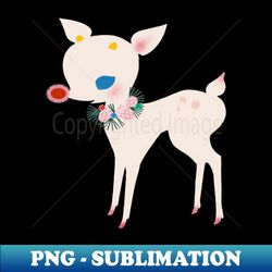 Vintage Baby Rudolf - Premium PNG Sublimation File - Capture Imagination with Every Detail