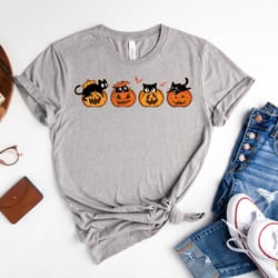black cat pumpkin shirt, retro halloween comfort colors shirt, spooky season t-shirt, vintage halloween shirt, witch shi