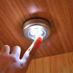 1 Pcs Mini Wireless 3 LED Push Touch Lamp Kitchen Cabinet Closet Night Wall Light
