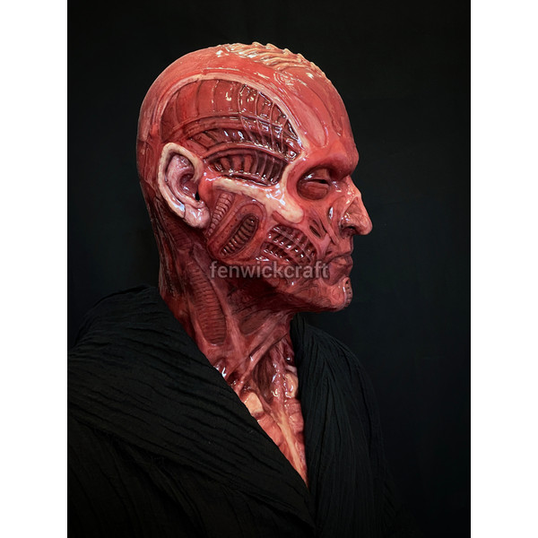 silicone mask necro goth scalp