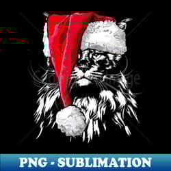 funny maine coon santa christmas cat mom gift present - elegant sublimation png download - bold & eye-catching