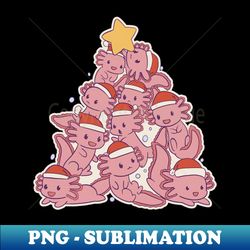 Funny Cute Axolotl Christmas Tree - Trendy Sublimation Digital Download - Spice Up Your Sublimation Projects