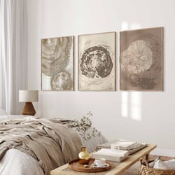 tree ring set of 3 abstract tree stump tree ring art beige modern neutral printable gallery wall farmhouse decor cottage