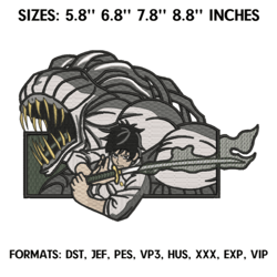 yuta and rika pes. dst embroidery design file, jujutsu kaisen anime yuta okkotsu brother machine embroidery gojo