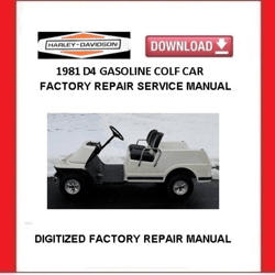 1981 HARLEY-DAVIDSON D4 Gasoline Golf Cart Service Repair Manual pdf Download