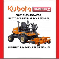 KUBOTA F2880 F3680 Mowers Workshop Service Repair Manual pdf Download