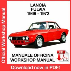 WORKSHOP MANUAL SERVICE REPAIR LANCIA FULVIA (1969-1972) (EN)