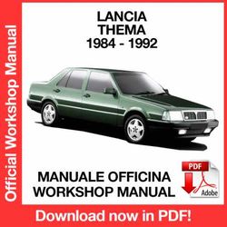WORKSHOP MANUAL SERVICE REPAIR LANCIA THEMA (1984-1992) (EN)