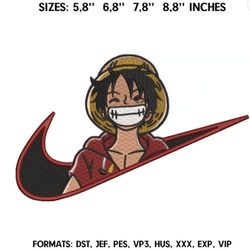 monkey d luffy brother  design file / one piece anime embroidery design machine embroidery pattern. pes dst format smile