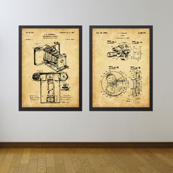 Photography Patent Posters SET of 2, Photography Decor, Camera Wall Art, Photographer,