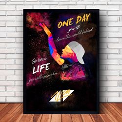 avicii music poster canvas wall art family decor, home decor,frame option-1