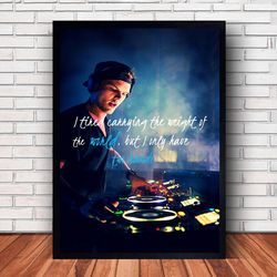 avicii music poster canvas wall art family decor, home decor,frame option